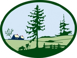 Country Scene clip art Preview