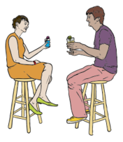 Couple Having Drinks