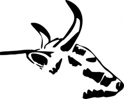 Objects - Cow Head clip art 