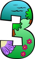 Creation Day 3 Number clip art 