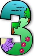 Cartoon - Creation Days Numbers clip art 