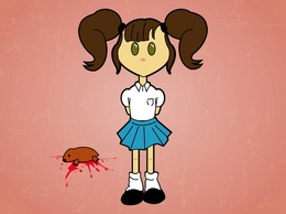 Cartoon - Creepy Little Girl 