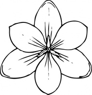 Flowers & Trees - Crocus Flower Top View clip art 