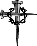 Cross Of Nails With Thorn Vector Preview