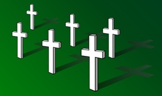 Crosses On Field Remembrance Day clip art 