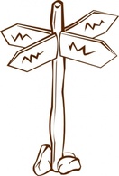 Crossroads Sign clip art Preview