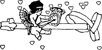 Objects - Cupid With Tragedy Mask clip art 