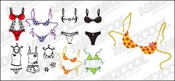 Cute bikini vector material 