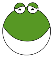 Cartoon - Cute Frog Head 