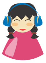 Cute girl with headphone Preview