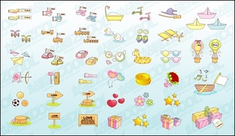 Cute icon vector material goods-2 Preview