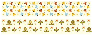 Cute little flowers vector material