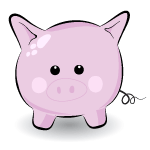 Cute Pig Vector Image 