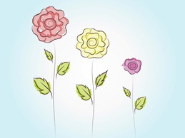 Cute Vector Flowers