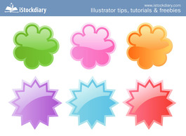 Shapes - Cute WEB 2.0 badges 