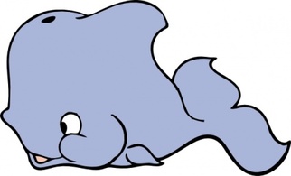 Animals - Cute Whale clip art 