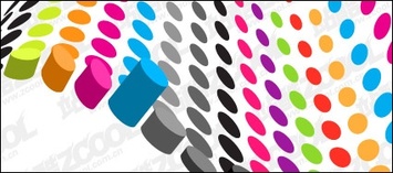 Cylindrical color three-dimensional vector material Preview