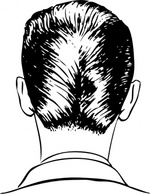 Objects - D A Haircut Rear View clip art 