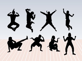 Music - Dance Pose Silhouettes 