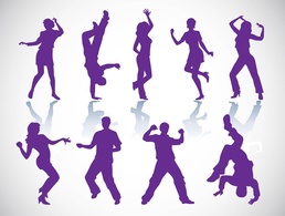 Silhouette - Dancers Vectors 