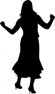 Dancing Gal clip art Preview