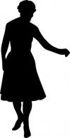 Dancing Gal clip art Preview