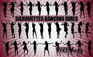 Dancing Girls Silhouettes Preview