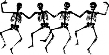 Dancing Skeletons clip art Preview