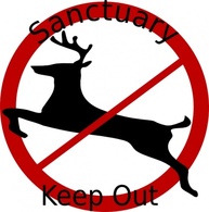 Signs & Symbols - Deer Sanctuary Sign clip art 