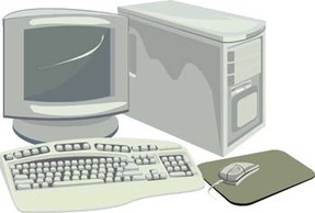 Dekstop computer vector 10