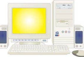 Dekstop computer vector 32