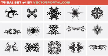 Elements - Design elements - Tribal set free vector 