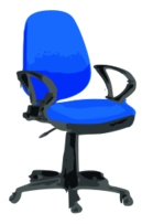 Objects - Desk Chair-Blue with wheels 