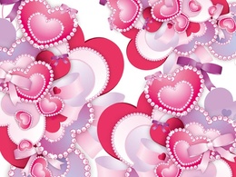 Backgrounds - Diamond Hearts Vector 