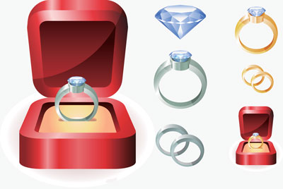 Fashion - Diamond Rings Vector 