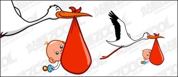 Human - Diaozhuo baby birds vector material 