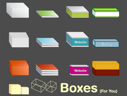 Shapes - Different boxes free vector 