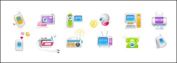 Digital audio-video product vector icon