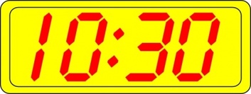 Objects - Digital Clock 10:30 clip art 