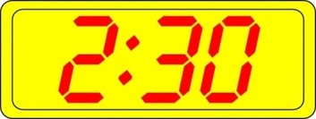 Digital Clock 2:30 clip art