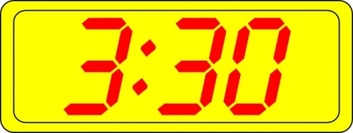 Digital Clock 3:30 clip art