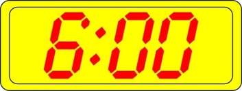 Digital Clock 6:00 clip art