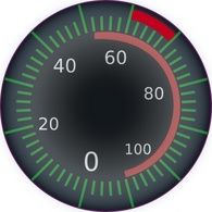 Digital Speedometer clip art