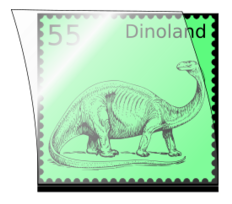 Dino stamp in stamp mount Preview