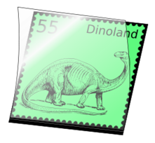 Objects - Dino stamp in stamp mount 