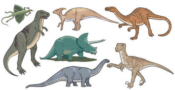 Dinosaurs vector Preview