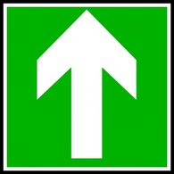 Signs & Symbols - Directional Sign Continue Straight clip art 