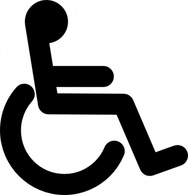 Signs & Symbols - Disabled Wheel Chair Access Sign clip art 