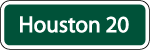 Distance Traffic Vector Sign 