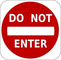 Signs & Symbols - Do Not Enter Sign clip art 